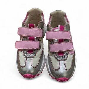Steve Madden Pink and Silver Kids Sneakers